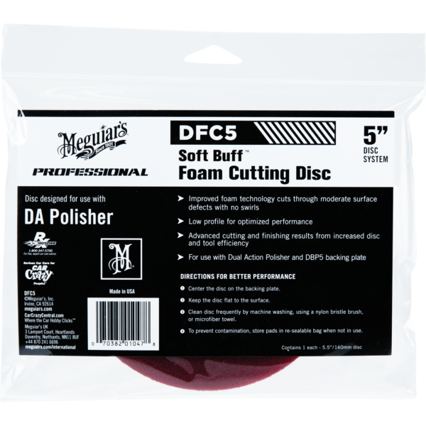 Meguiar's® 5" Soft Buff DA Foam Cutting Disc, DFC5
