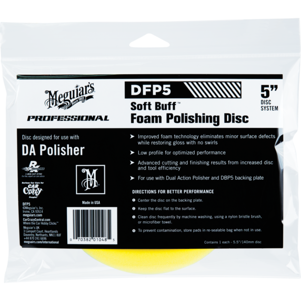 Meguiar's® 5" Soft Buff DA Foam Polishing Disc, DFP5