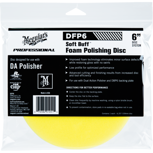Meguiar's® 6" Soft Buff DA Foam Polishing Disc, DFP6